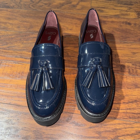 Franco Sarto Shoes - Franco Sarto Blue Tassel Loafers Flats